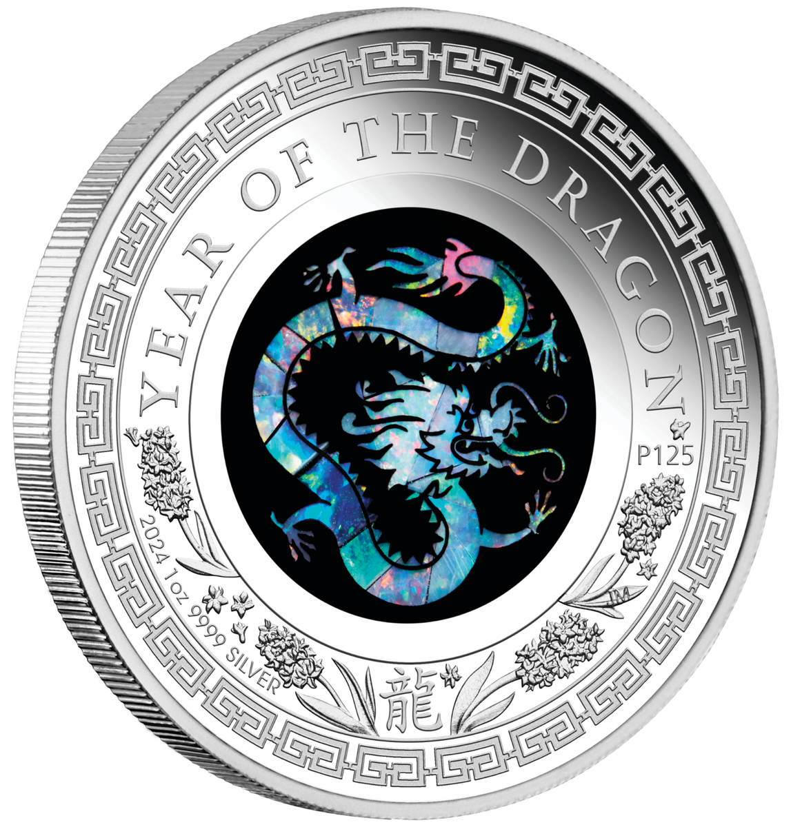 2024 Australian Opal Lunar Series Year of the Dragon 1oz Silver Proof Coin