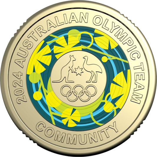 2024 $2 AUSTRALIAN OLYMPIC Team Coloured Coin - Community