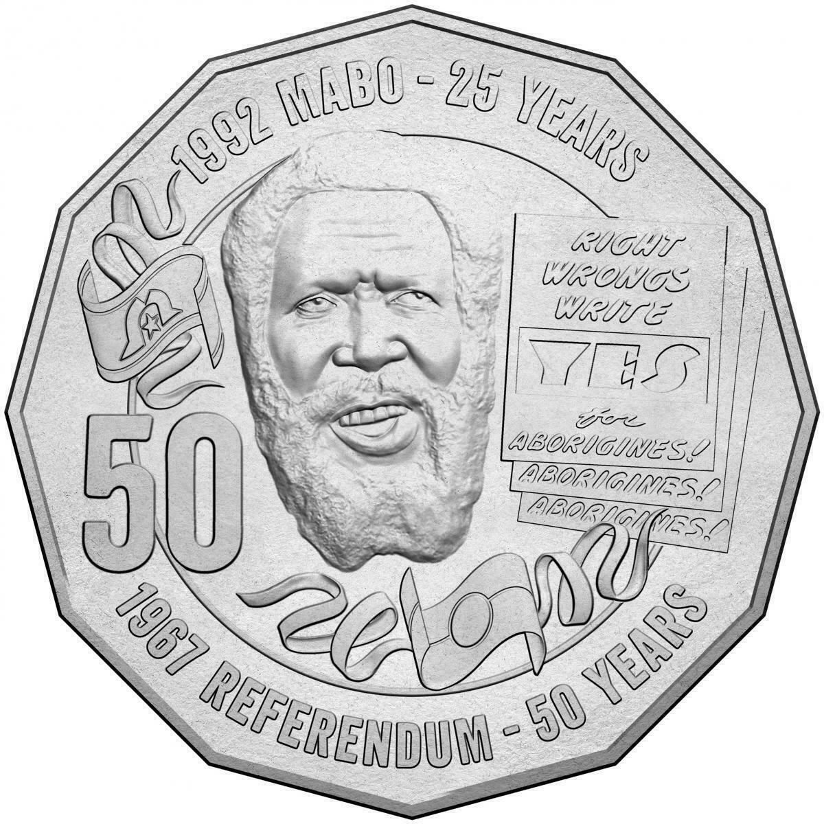 2017 50 cent  Pride & Passion Eddie Mabo Royal Australian Mint - 1x Coin