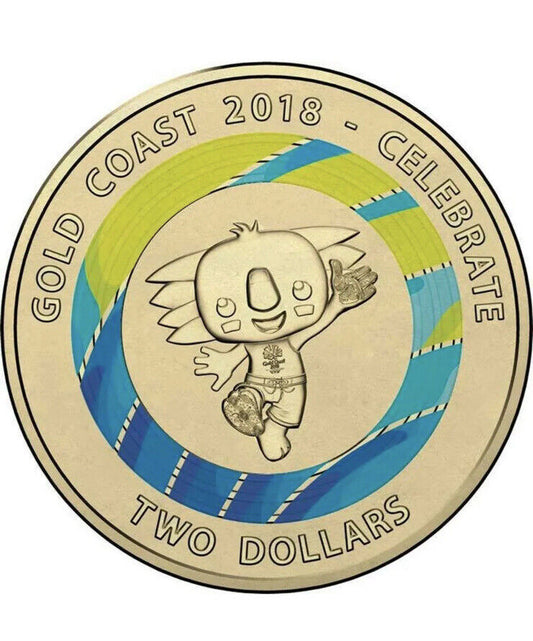 2018 $2 two dollar Gold Coast Commonwealth Games Australia BOROBI - Circulated