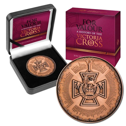 2014 For Valour, A History of the Victoria Cross $10 Copper Antique Coin