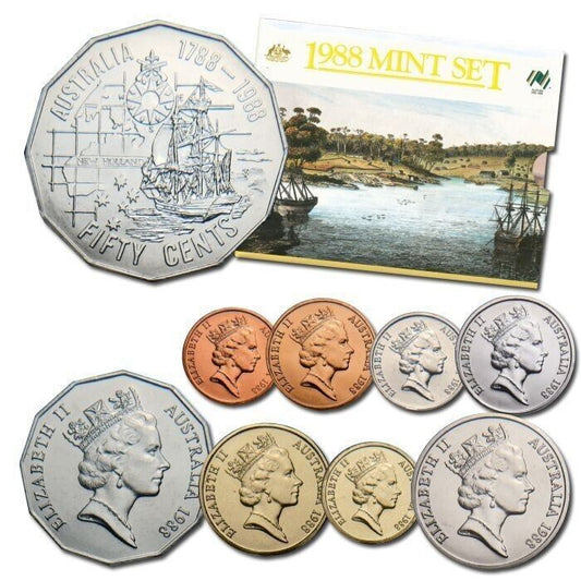 1988 Royal Australian Mint Uncirculated Eight Coin Year Set