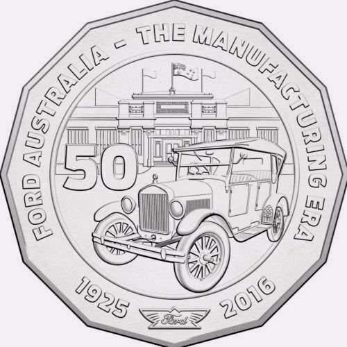 2017 50c The Manufacturing Era FORD AUSTRALIAN CLASSIC UNC Limited Ed Coin