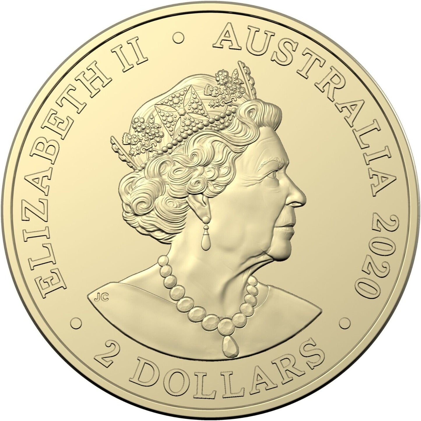 2020 $2 two dollar Tokyo Olympics Australia RED COURAGE - Circulated