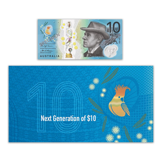 2017 Next Generation Australian $10 Banknote New Polymer Series in RBA Folder