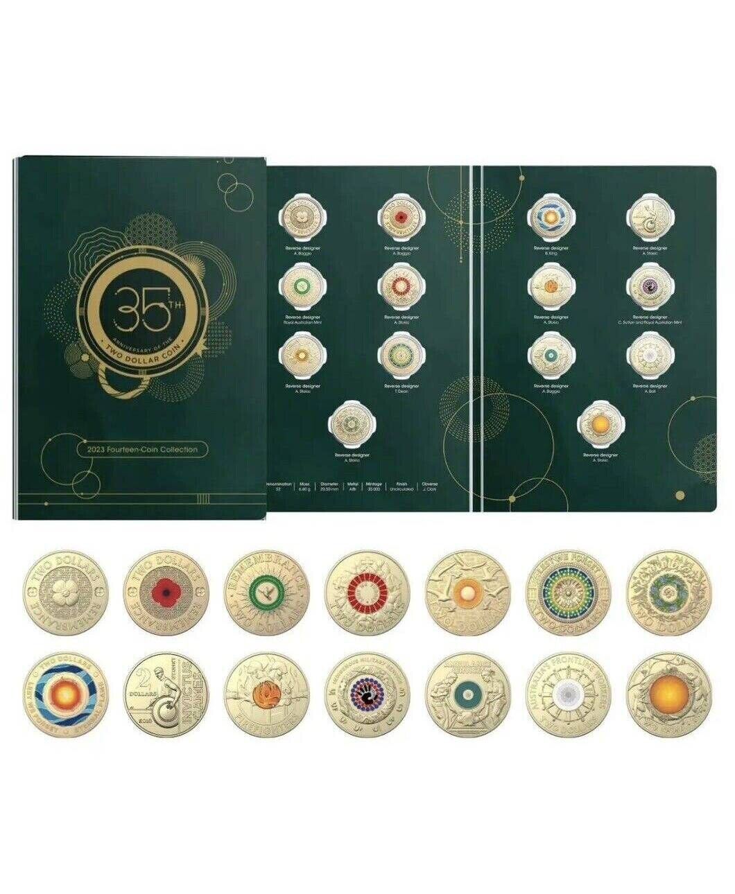 2023 $2 14-Coin Collection 35th Anniversary Two Dollar Coin