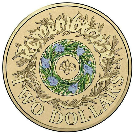 2017 $2 two dollar coin REMEMBRANCE Rosemary - Low mintage - CIRCULATED