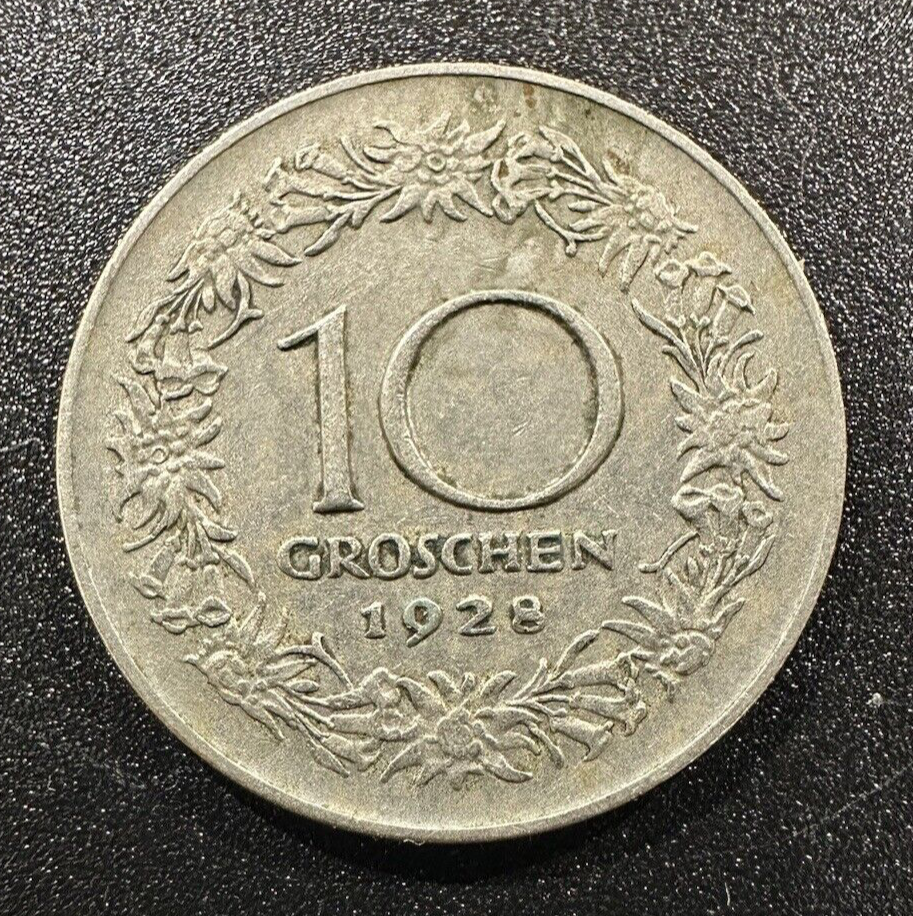 1928 Austria 10 Groschen 1928 Copper-Nickel KM#2838 – Pocket Treasures ...