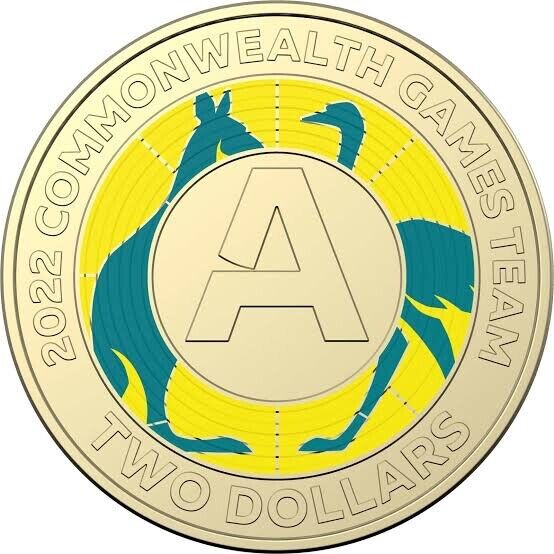 2022 $2 two dollar Commonwealth Games Letter A coin - Circulated