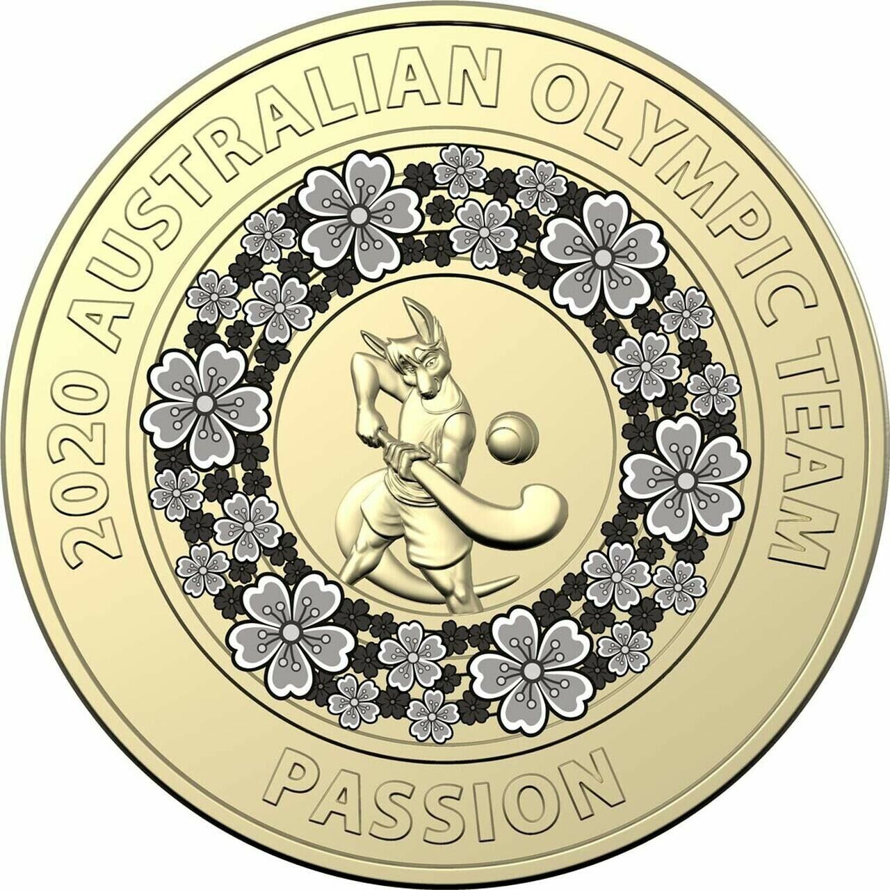 2020 $2 two dollar Tokyo Olympics Australia PURPLE PASSION ad- Circulated