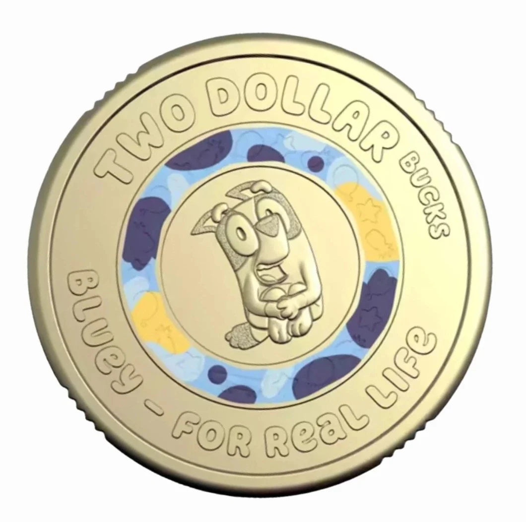 2026 $2 Bluey ‘For Real Life’ Coloured Stamp and Coin Cover PNC