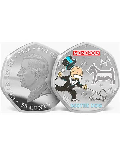 2026 Monopoly Legends of the Board .999 Silver Plated Six-Coin Set